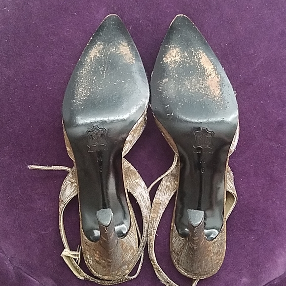 [Yves Saint Laurent] Metallic Brocade Pumps - Picture 5 of 8